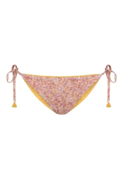 Cueca biquíni clássica estampad flores