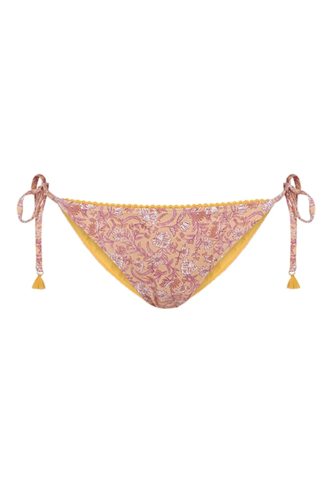 Cueca biquíni clássica estampad flores