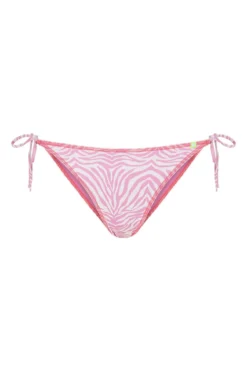 Cueca biquíni com tiras rosa