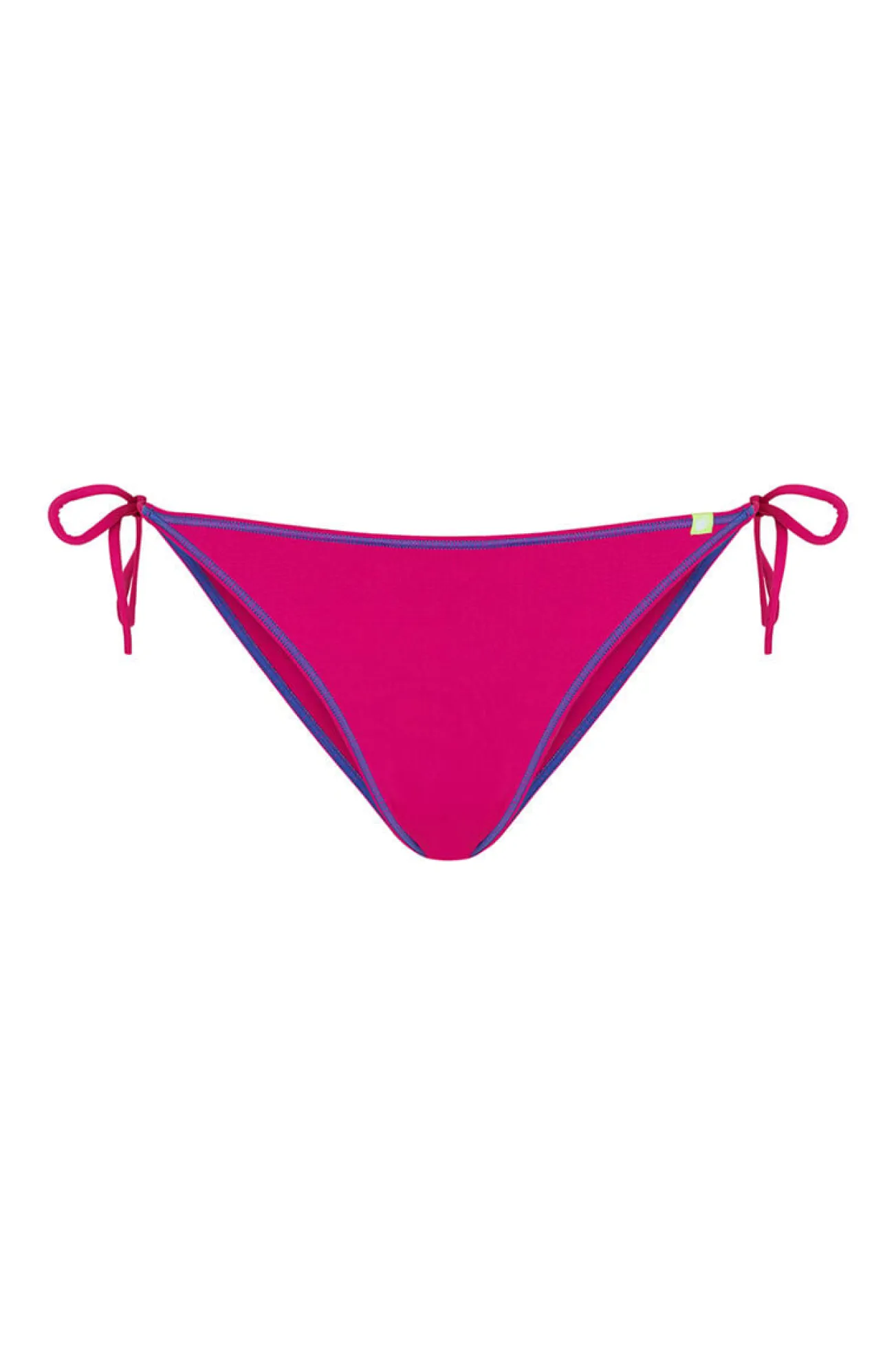 Cueca biquíni rosa com tiras