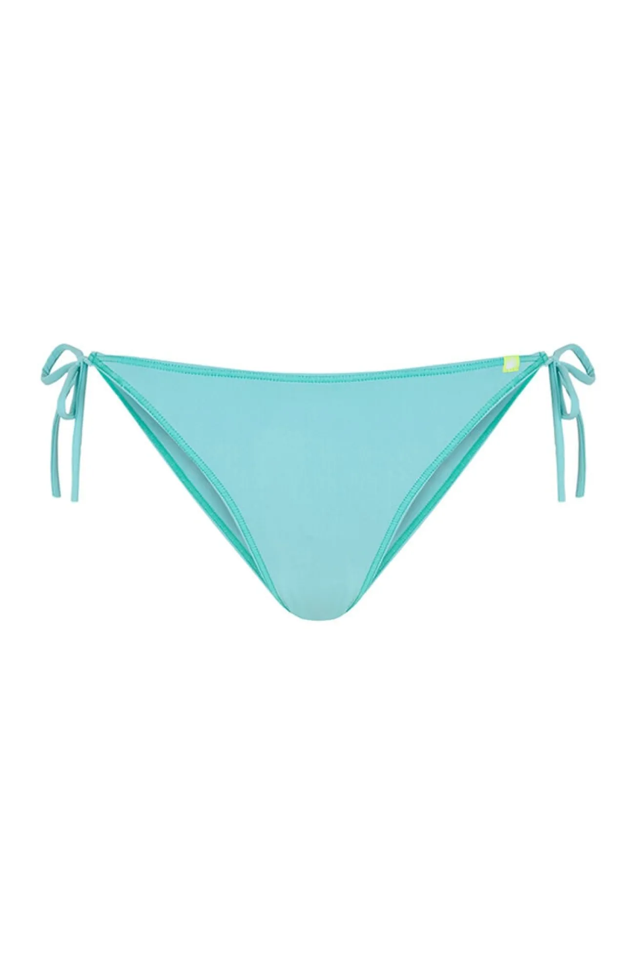 Cueca biquíni turquesa com tiras