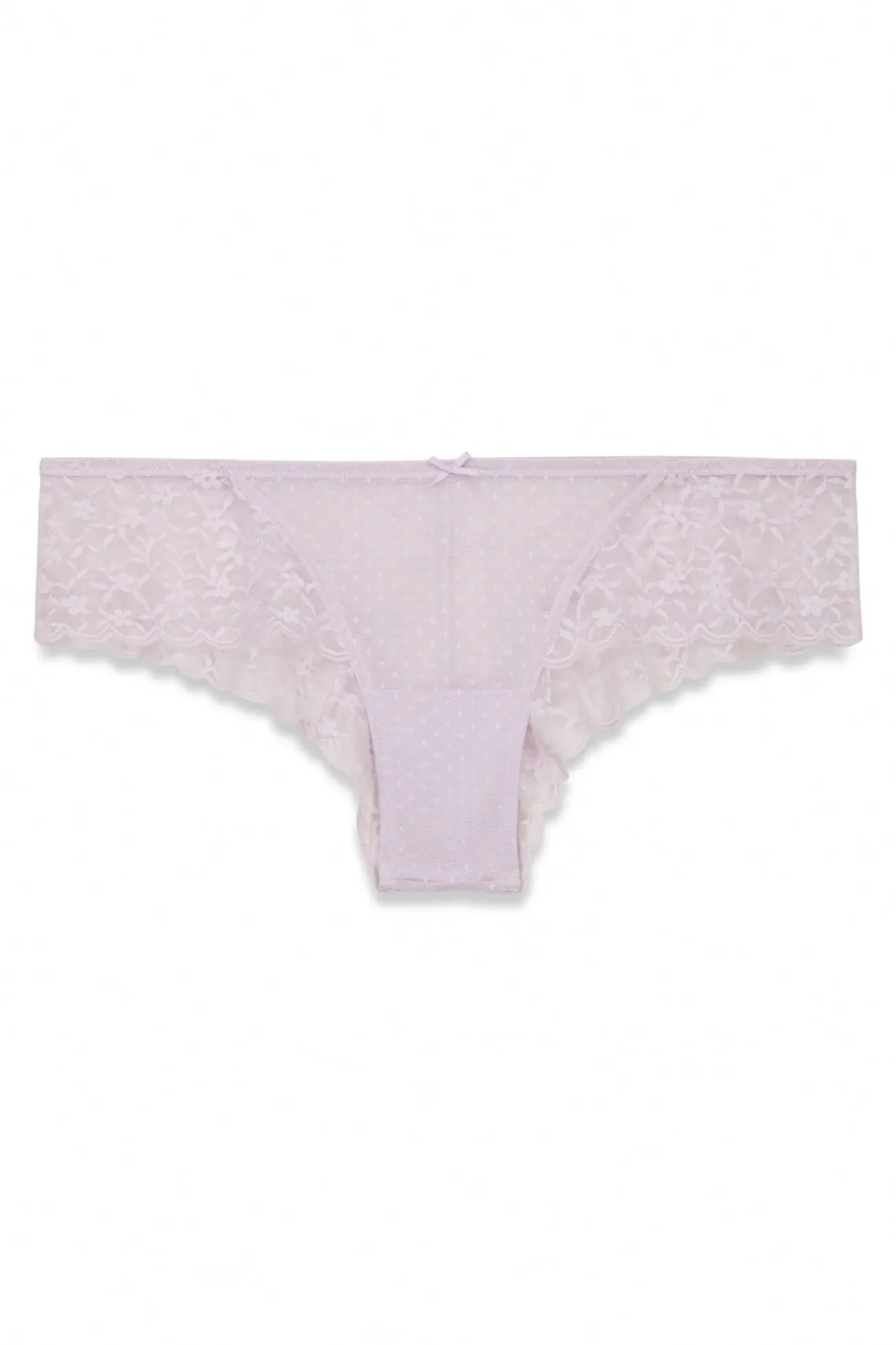 Cueca brasileira larga de renda lilás