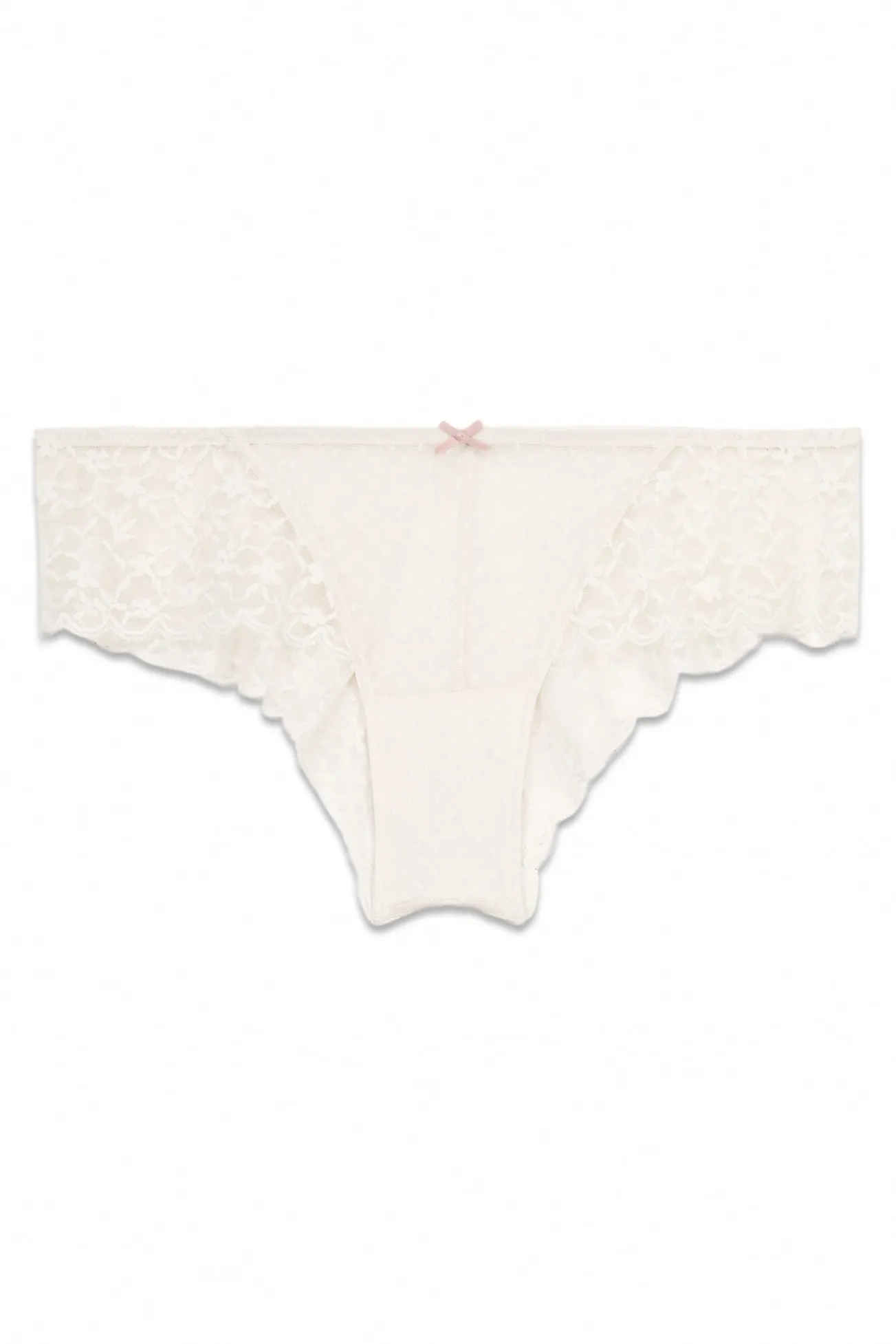 Cueca brasileira larga de renda cinza