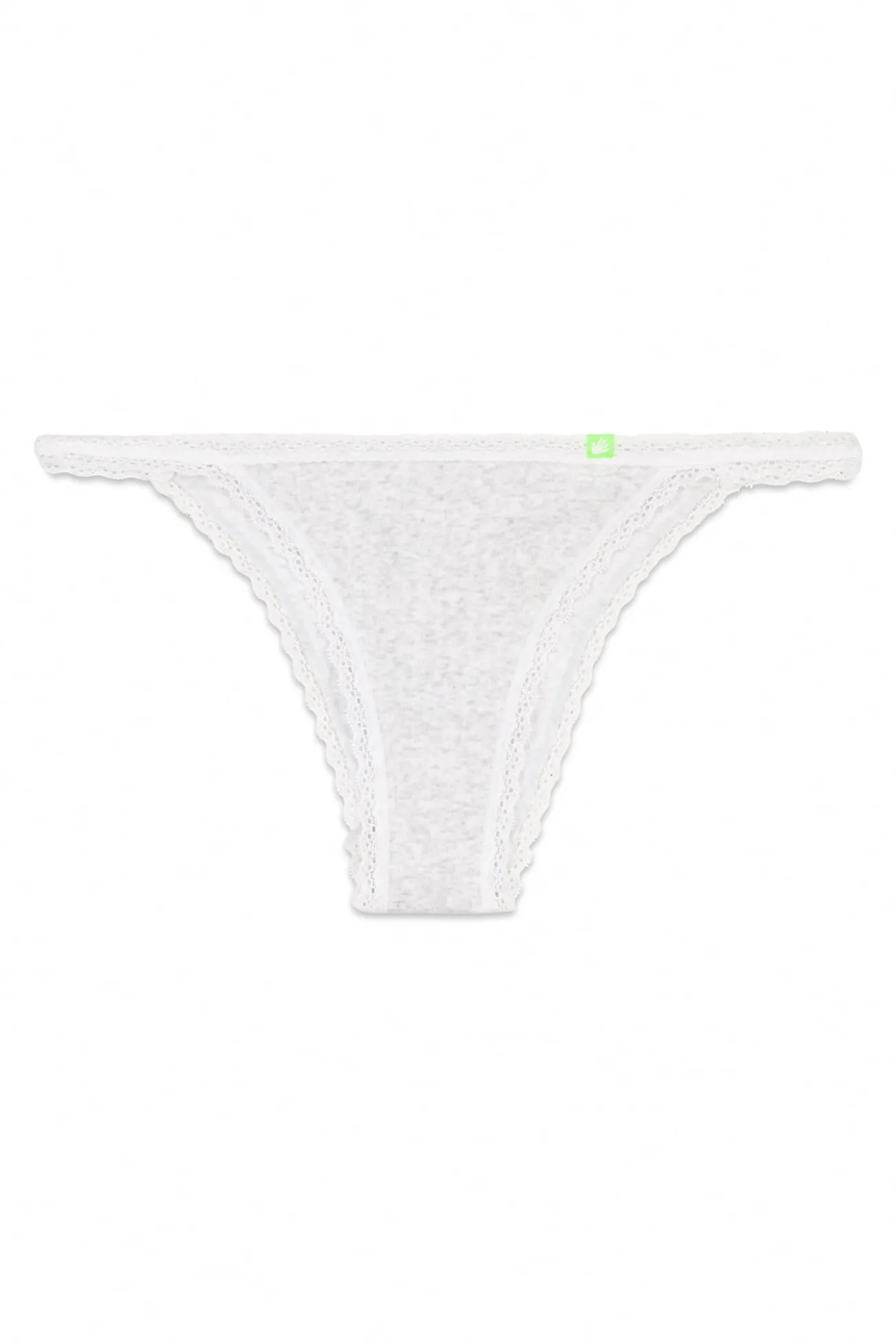 Cueca brasileira pointelle cinza sem costura