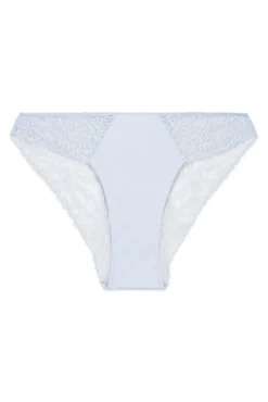 Cueca clássica de microfibra e renda azul