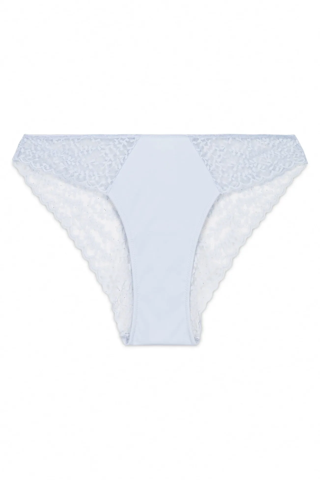 Cueca clássica de microfibra e renda azul
