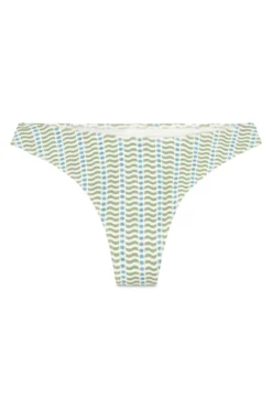 Cueca de biquíni brasileira com estampado geométrica