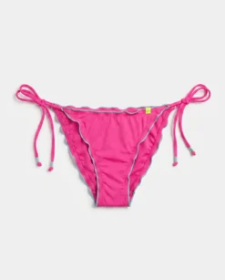 Cueca de biquíni brasileira de tiras rosa