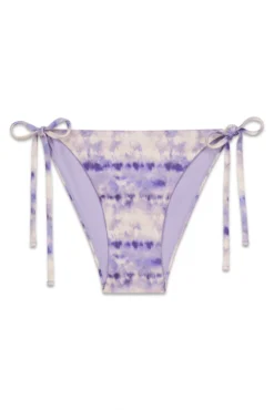 Cueca de biquíni clássica estampada tie dye azul