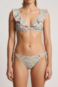 Cueca de biquíni clássica floral