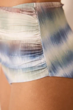 Cueca de biquíni estampada de cintura subida