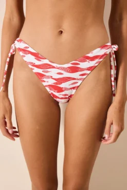 Cueca de biquíni estampado clássico