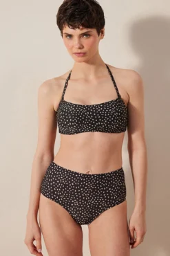 Cueca de biquíni High estampada