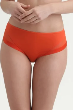 Cueca de microfibra e tule