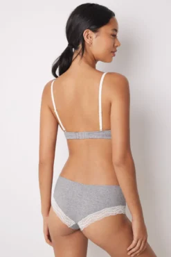 Cueca larga algodão gris