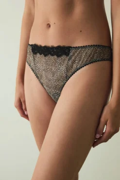Cuequinhas Brasileira Cintura Baixa Estampado Leopardo
