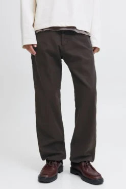 Denim cargo calça