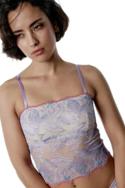 de renda top Cropped de Renda Faye