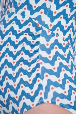 Fato de banho pré-mamã em lurex estampado