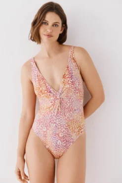 Fato de banho shapewear drapeado