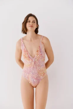 Fato de banho shapewear drapeado