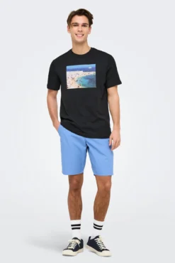 Herren-T-Shirt mit regular fit Passform. 100 % Bio-Baumwolle.