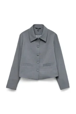 Jaqueta estilo blazer com botões forrados