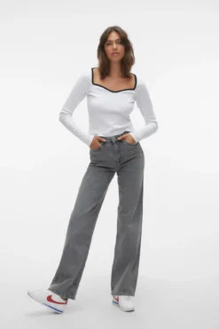 Jeans de corte alta