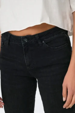 Jeans skinny de cintura corte