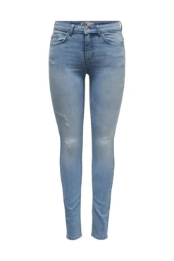 Jeans skinny tiro medio