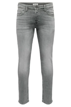 Jeans slim cinzento-escuro