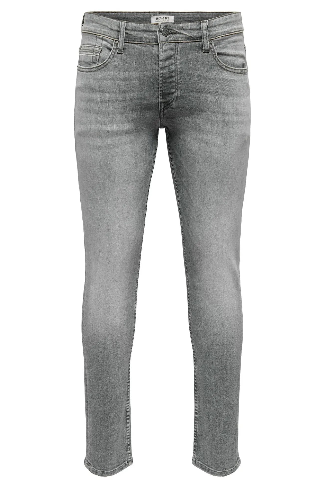 Jeans slim cinzento-escuro