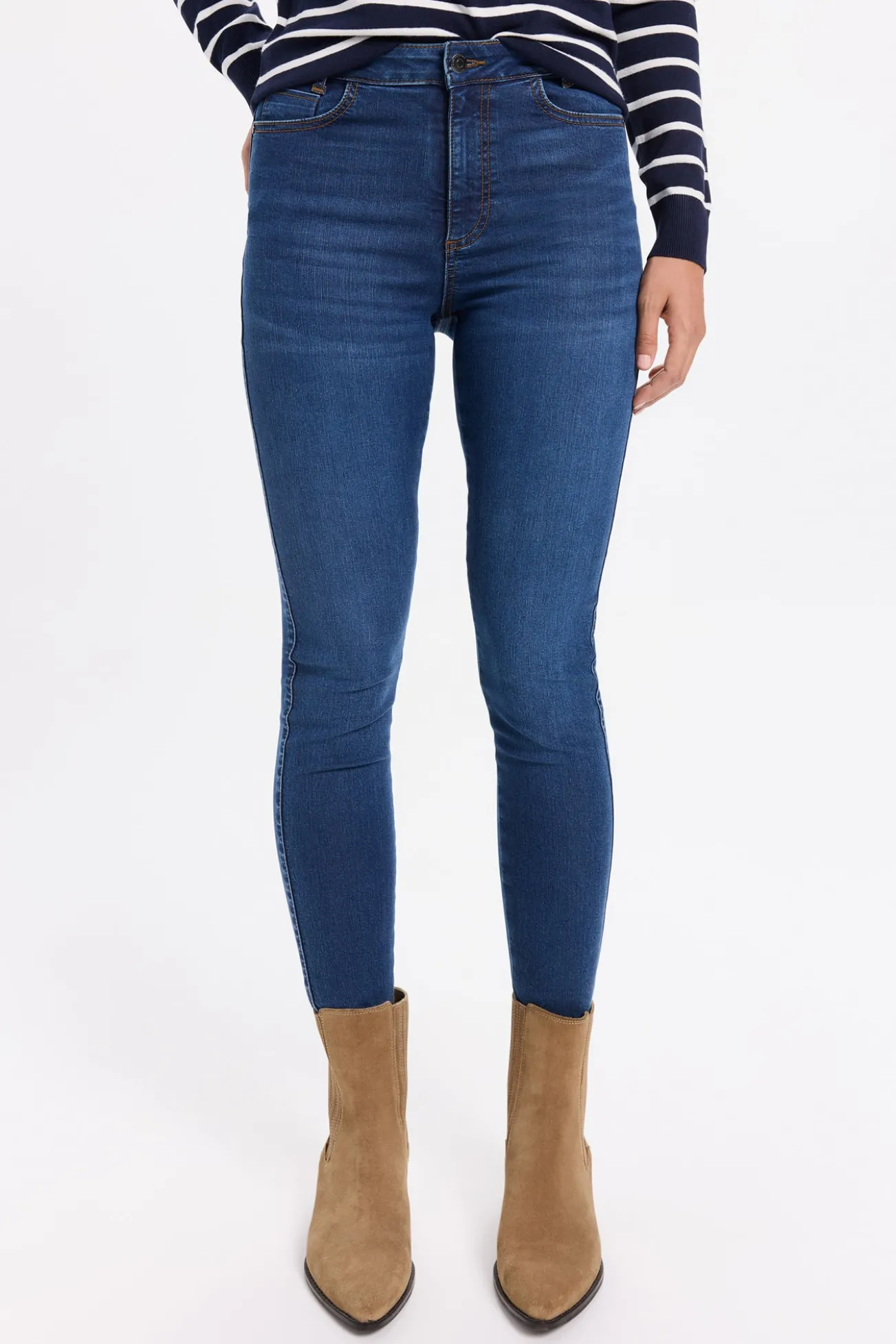 Jeans slim de cintura média