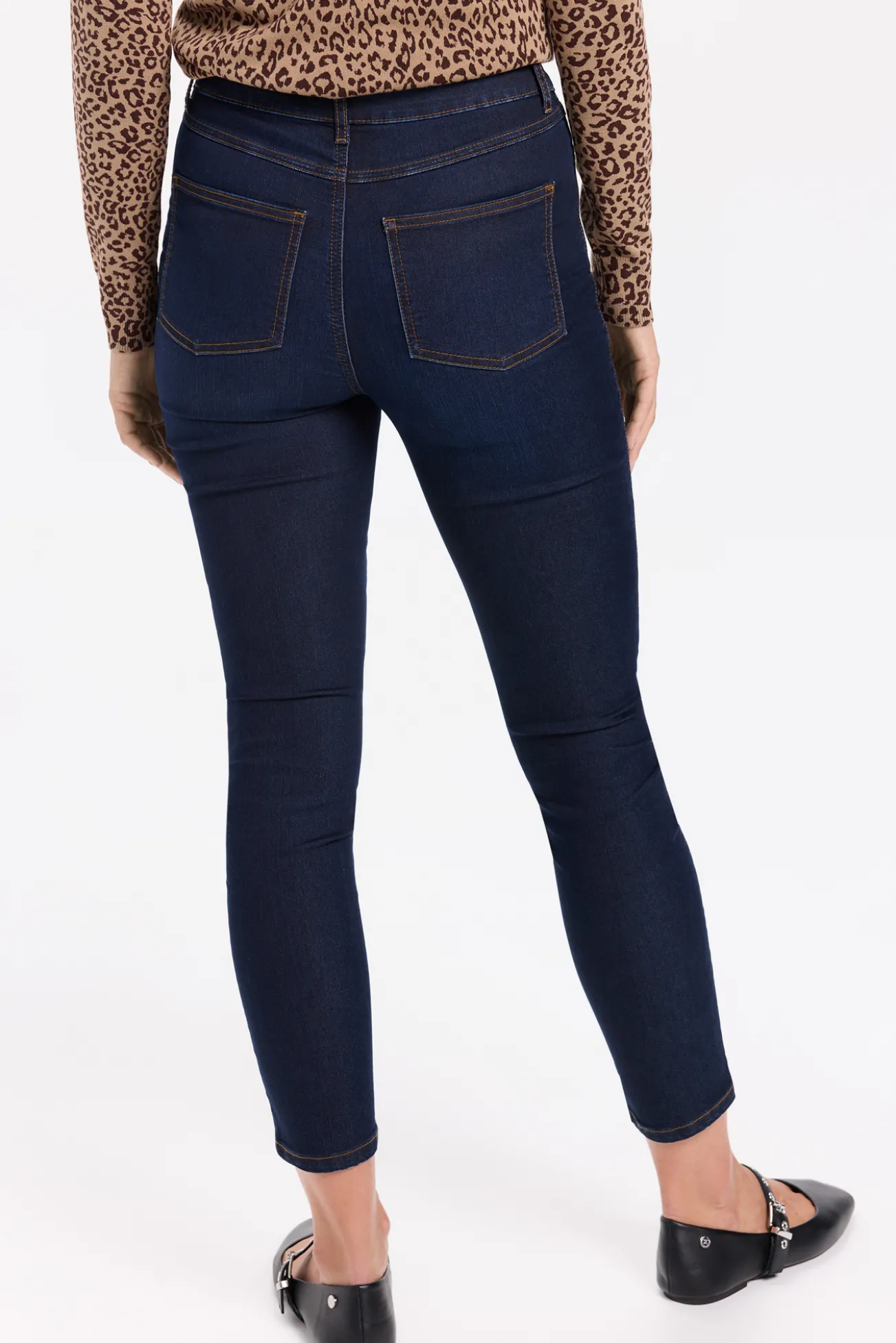 Jeans slim de cintura média
