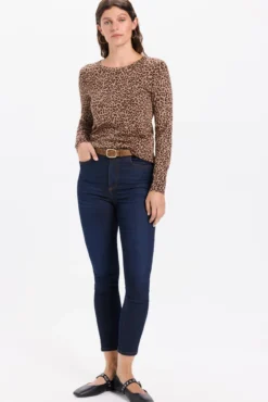 Jeans slim de cintura média