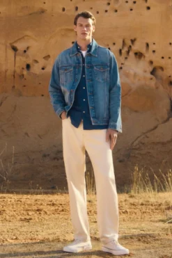 Jeans straight fit cru