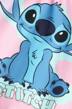 Maiô rosa Lilo e Stitch