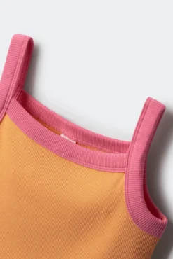 malha de malha com alças para menina
