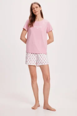 mini pijama curto estampado