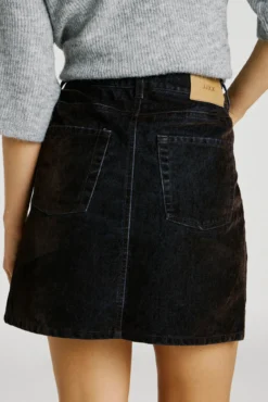 Mini saia denim de corte regular
