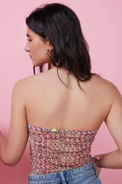 Minissaia franzida estampada