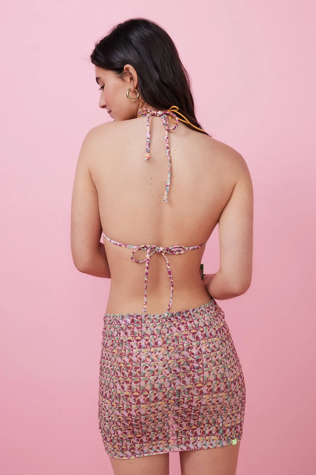 Minissaia franzida estampada