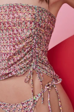 Minissaia franzida estampada