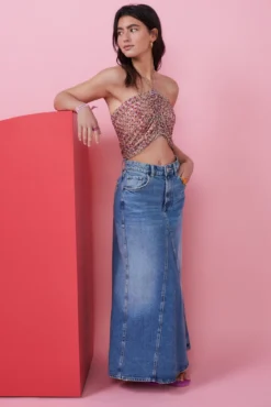 Minissaia franzida estampada