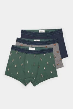 Pack 3 boxers animais em skate