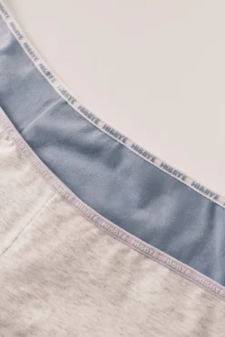 Pack de 2 cuecas boxer em algodão azul cinzento