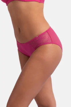 Pack de 2 cuecas hipster de renda rosa e nude