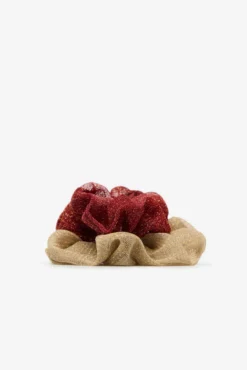Pacote com 2 elásticos de cabelo vermelhos e ocres