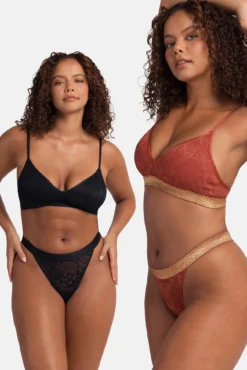 Pacote de 2 bralettes de lurex