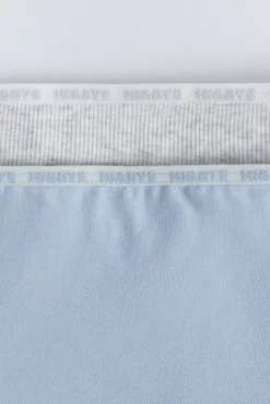 Pacote de 2 cuecas boxer azuis e cinzas